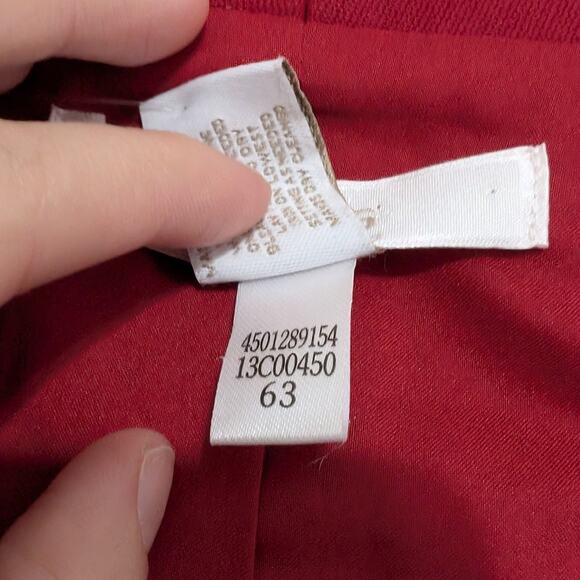 Chico's Blazer Women's Size XL Drape Front Jacket Sultry Red - Picture 7 of 9